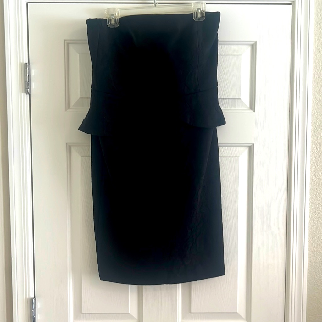 White Houseblack Market Black Brocade Fully Lined Strapless Dress Size12 Perfect